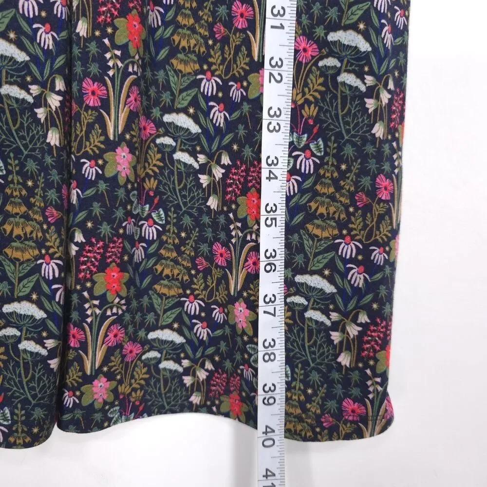 BODEN Floral Dress Viscose Ecovero Short Sleeve Navy Blue Women Size M US 8 - Picture 4 of 10